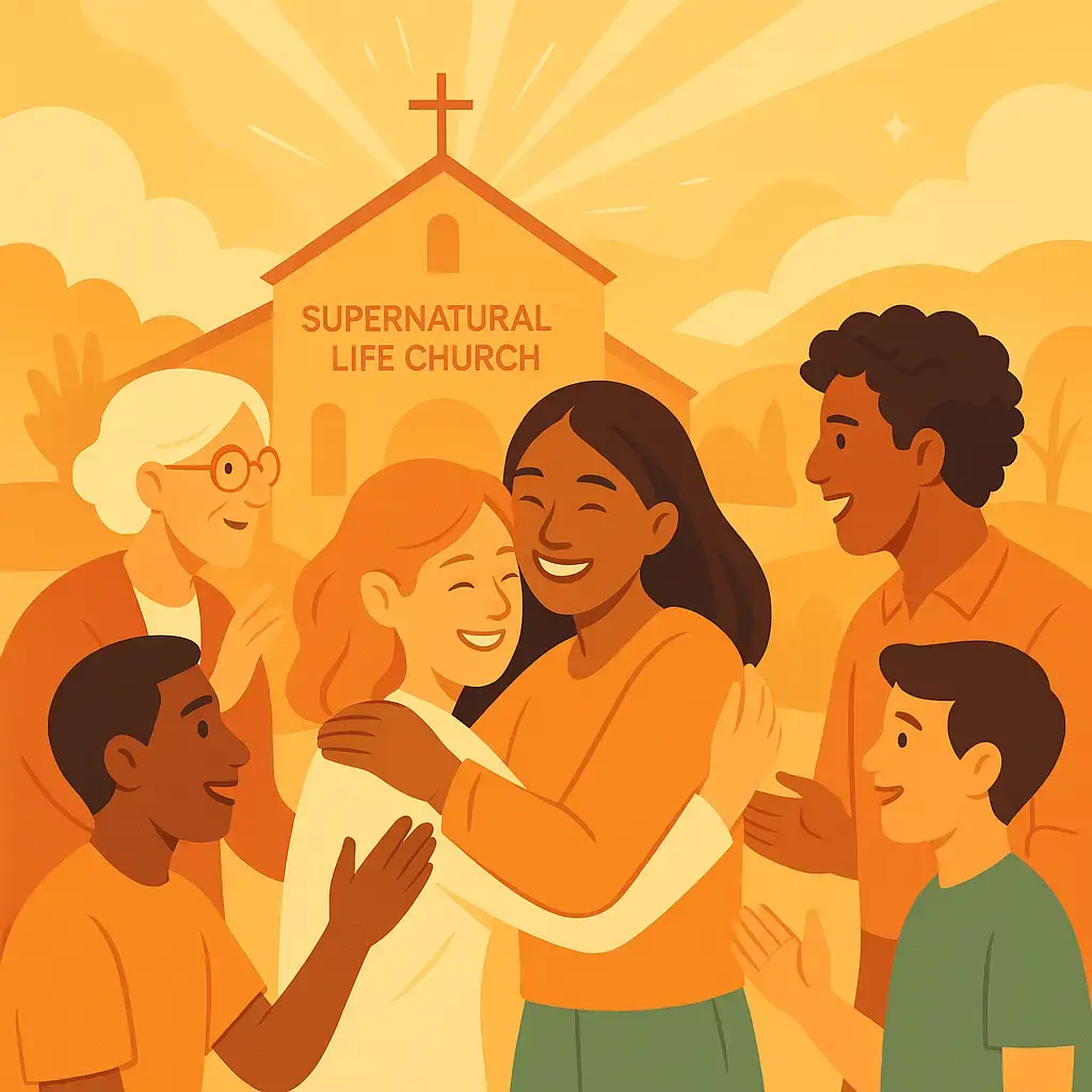 Church members in a small group setting